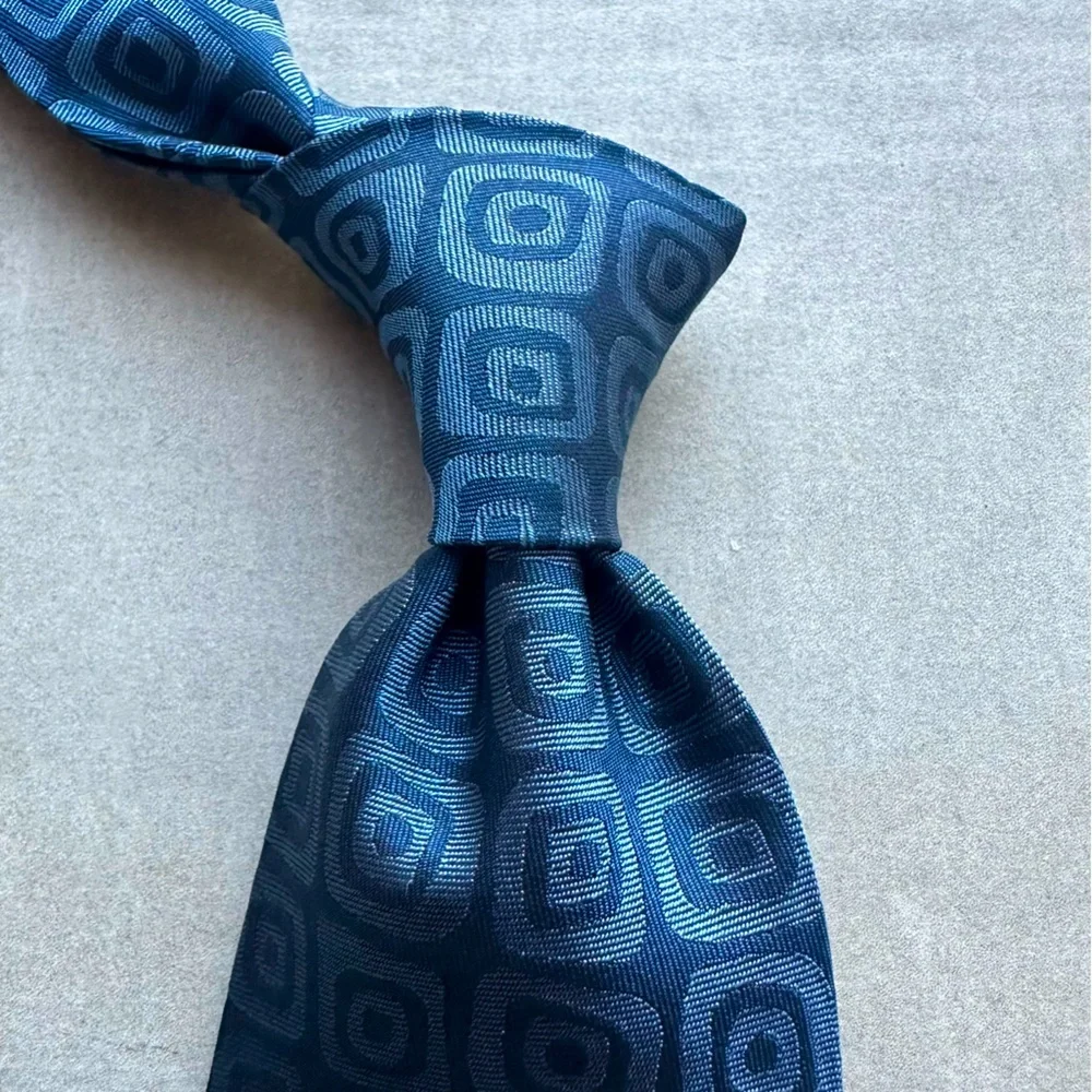 Salvatore Ferragamo Blue on Blue RECENT Silk Tie